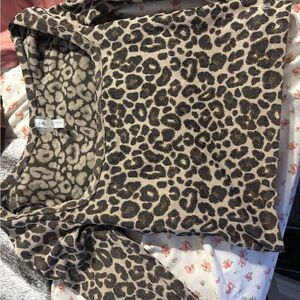 Altar'd State Leopard Print Crop Top - Brown and Tan